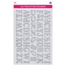 GLITTER LETTER SHEET 20*30CM SILVER 3.5CM 5 ROWS