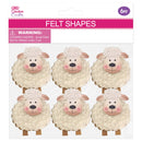 FELT SHEEP 4CM 6PC