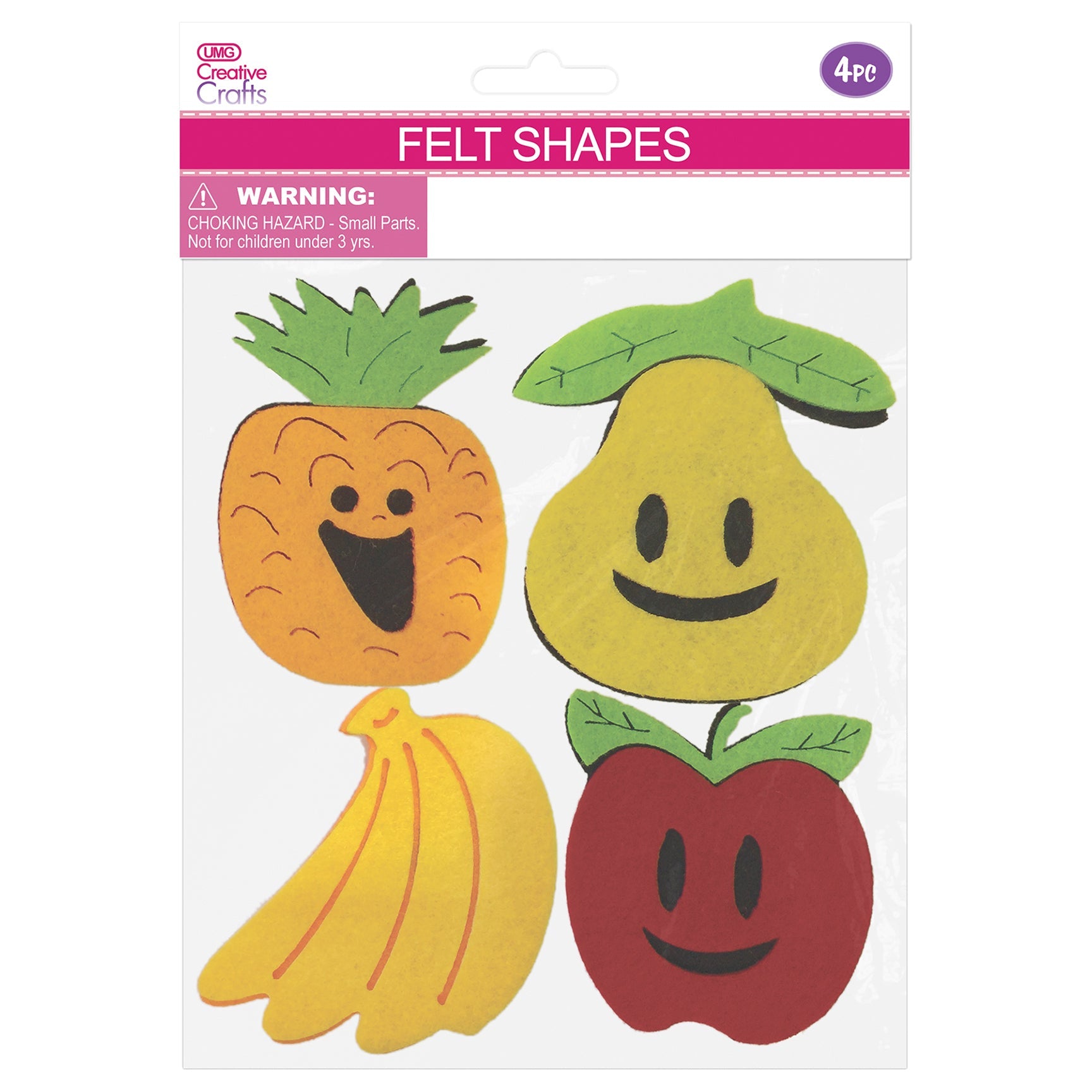 FELT HAPPY FRUIT 4PC