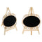 BLACK BOARD EASEL OVAL 26CM