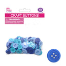 CRAFT BUTTONS BLUE GRADIENTS MIXED SIZES 30G