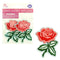 ROSE EMB. APPLIQUE 5CMx7CM 2PC PINK