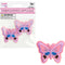 BUTTERFLY EMB. APPLIQUE 5.3CMx4.3CM 2PC