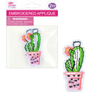 CACTUS EMB. APPLIQUE 7.1CMx3CM 2PC