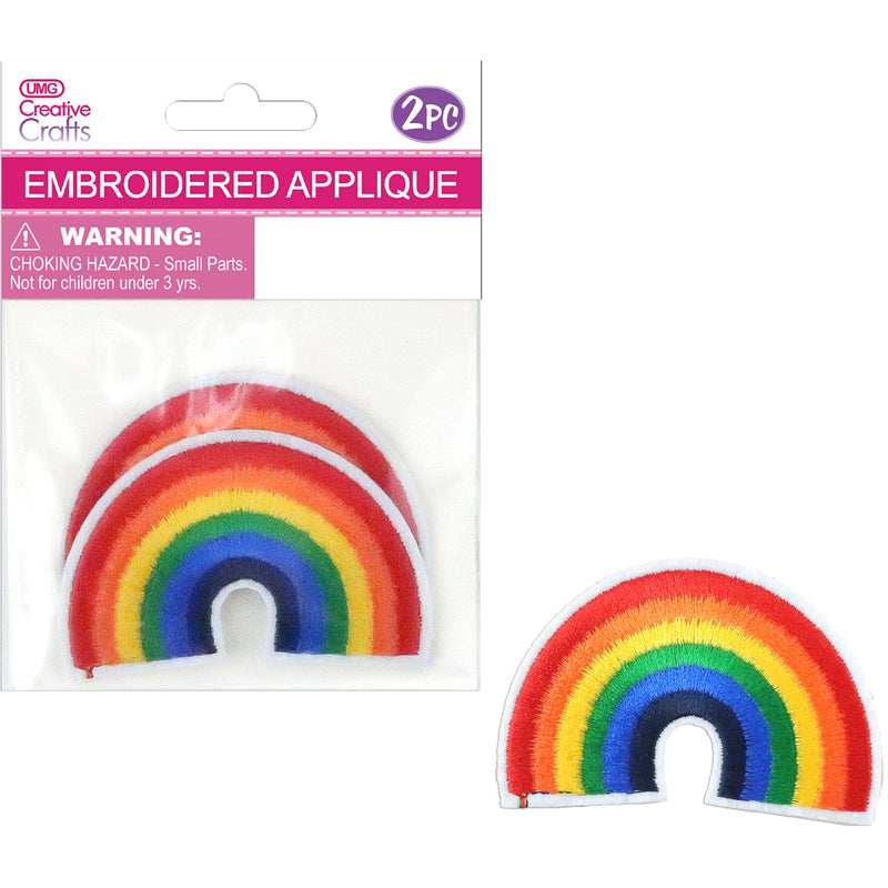 RAINBOW EMB. APPLIQUE 7.3CMx4.3CM 2PC