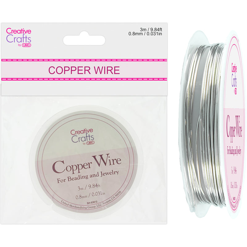 COPPER CORD SILVER 0.80mm x 3m