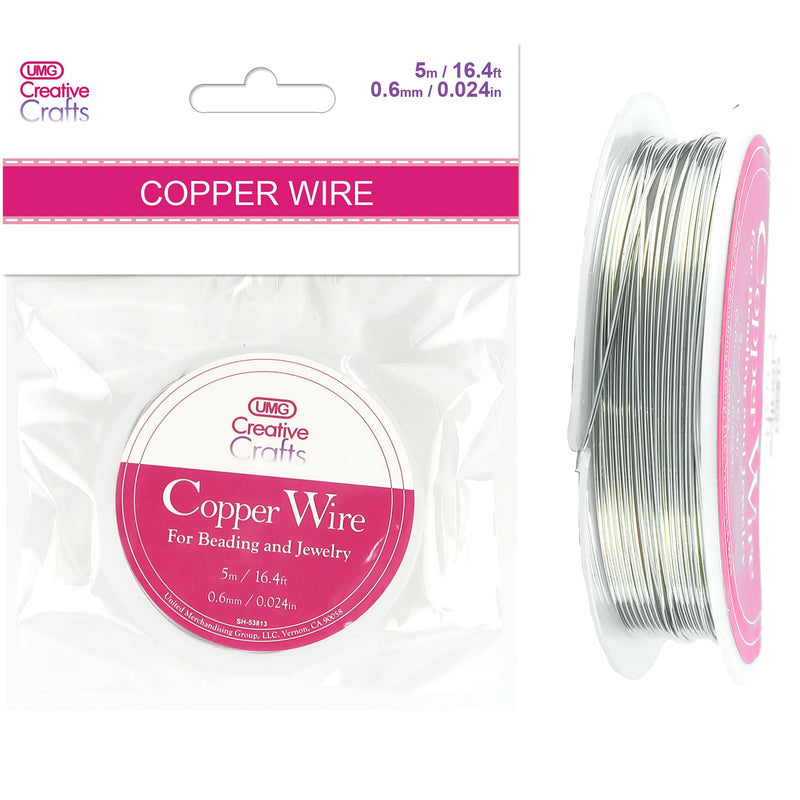 COPPER CORD SILVER 0.6mm x 5m