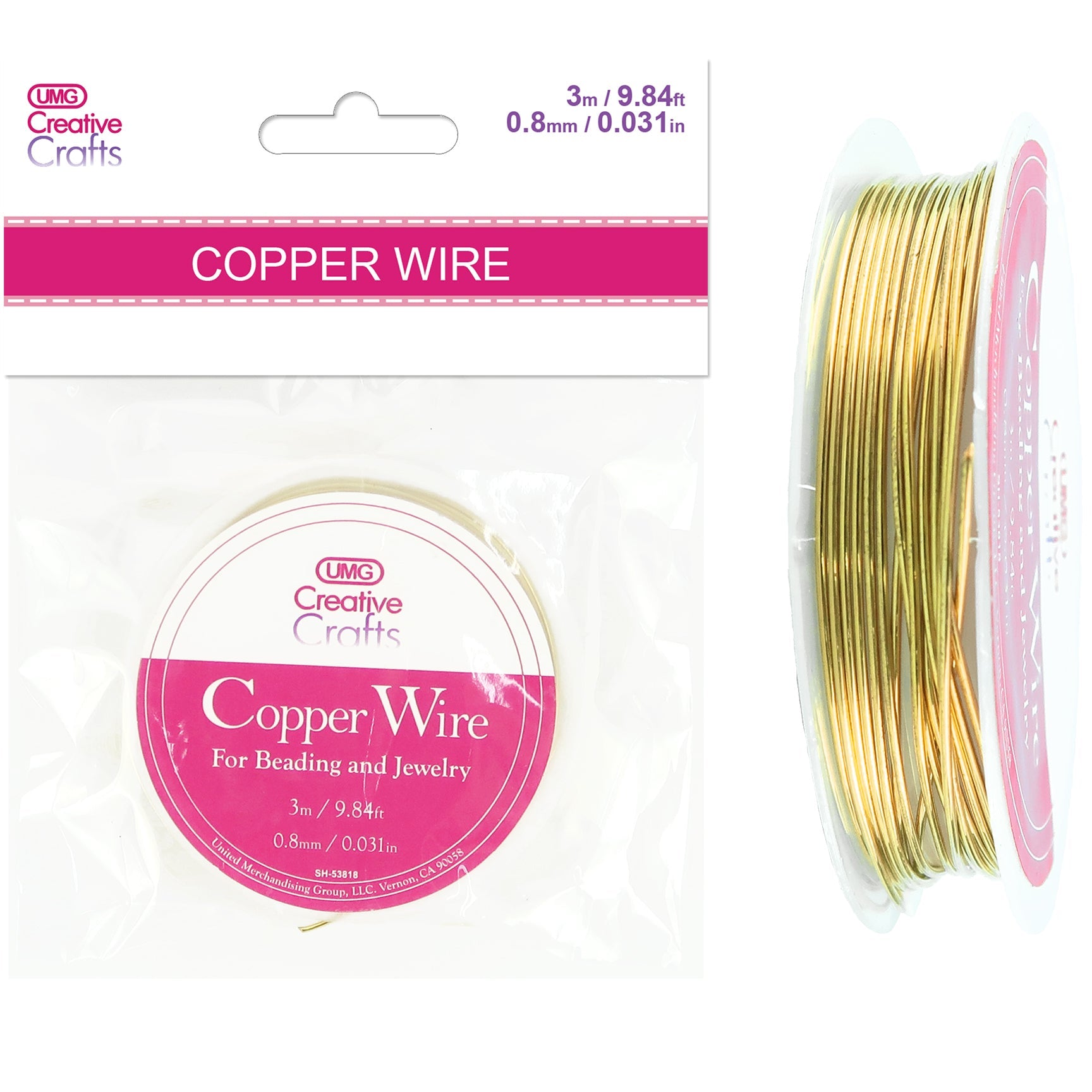 COPPER CORD GOLD 0.80mm x 3m