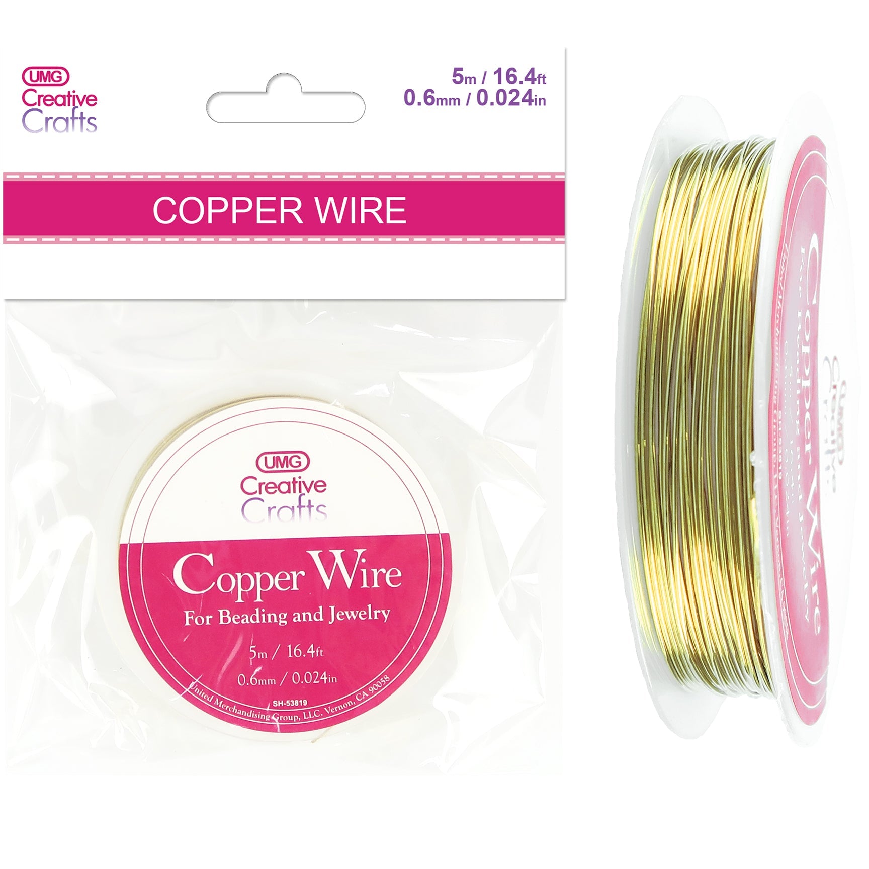 COPPER CORD GOLD 0.6mm x 5m