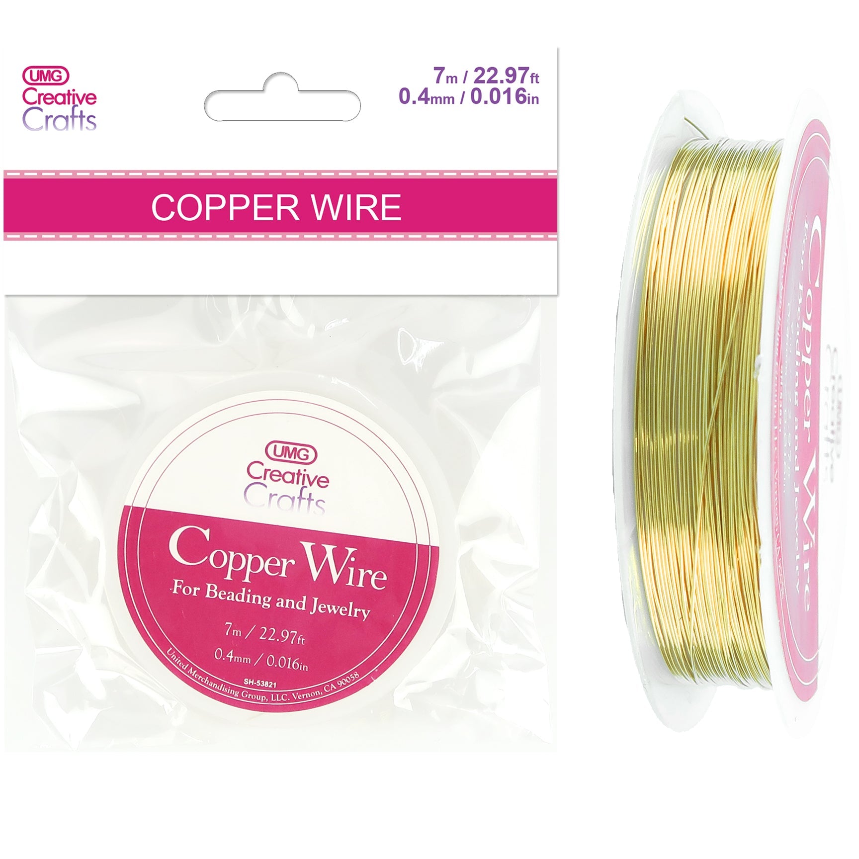 COPPER CORD GOLD 0.4mm x 7m