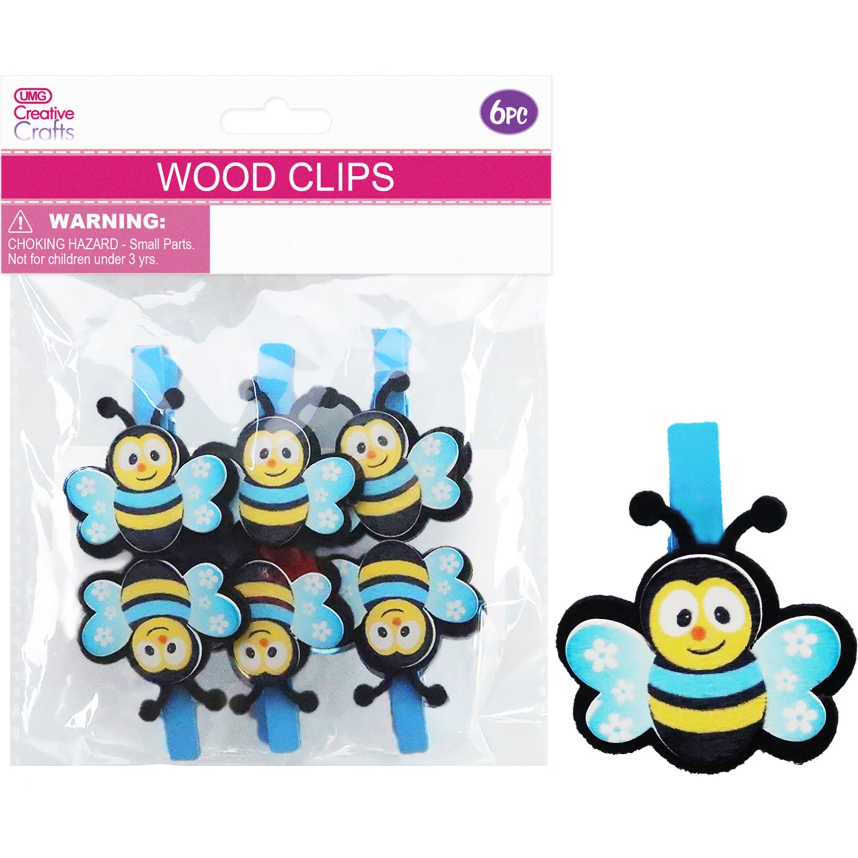 CRAFT BEE CLIP 6PC 4.5CMx3.5CM