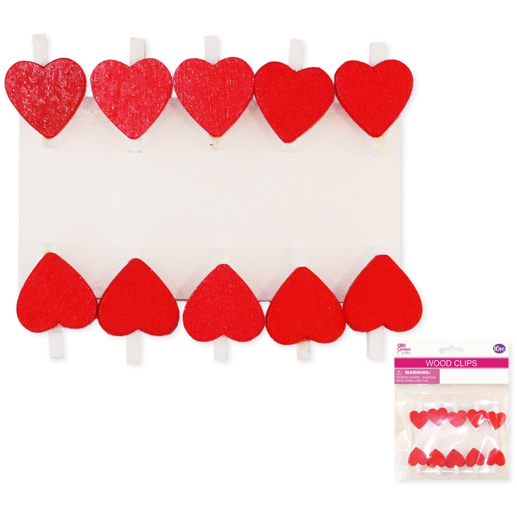 HEART WOOD CLIPS 10 COUNT