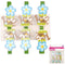 WOOD CRAFT FLOWER & BEE 4.5CM 6PC BLUE