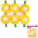 FELT SUNFLOWER CLIP 4.5CM 6PC