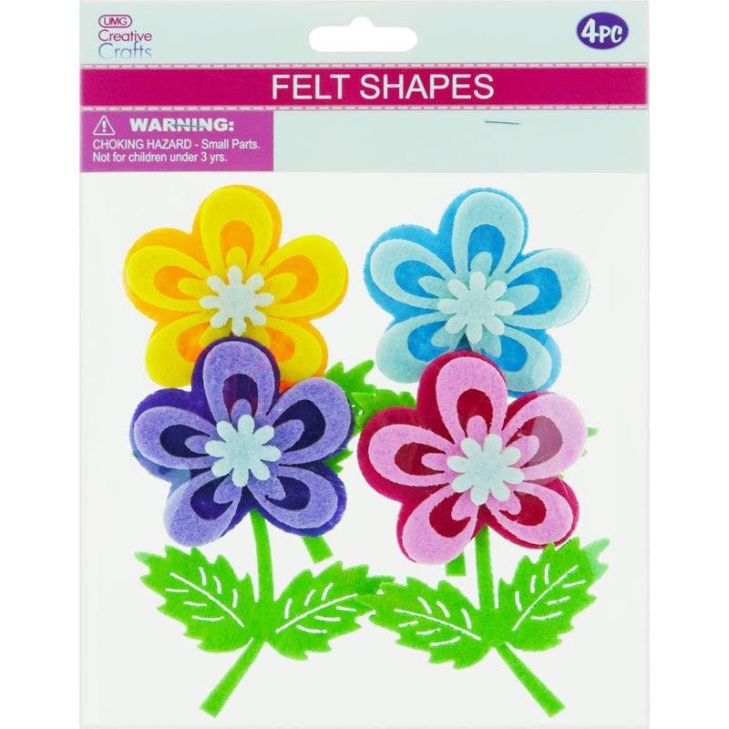 FELT FLOWER STEMS 10CM 4PC