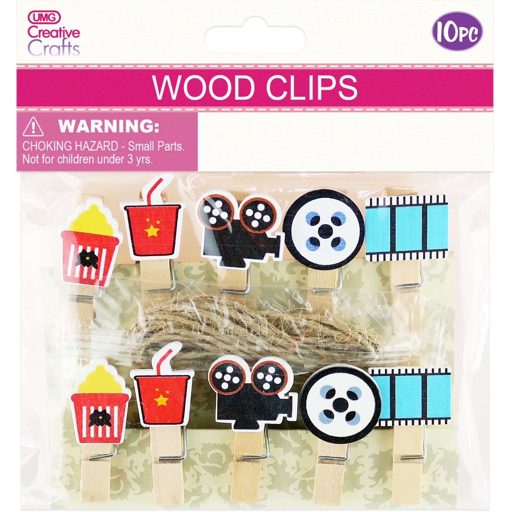 WOOD CRAFT CLIPS MOVIE 10PC