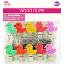 WOOD CRAFT CLIPS DUCK 10PC