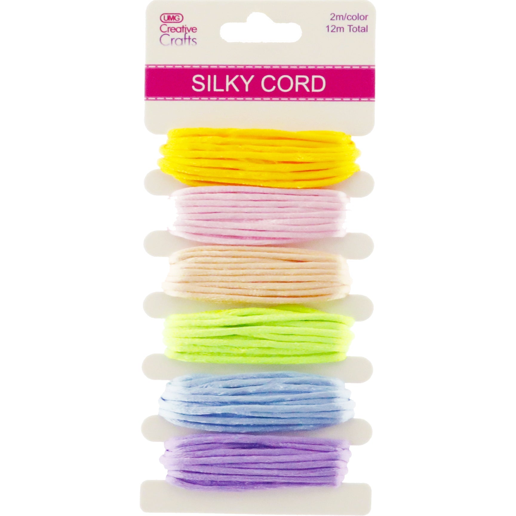 SILKY CORD PASTELS 6X 2M EA