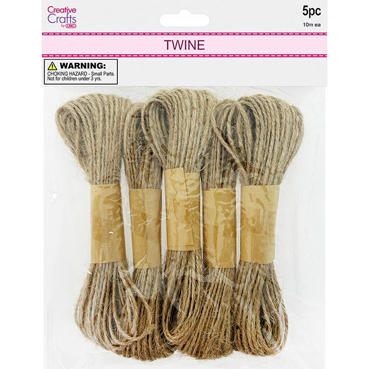 JUTE TWINE NATURAL 5PCX10M EA