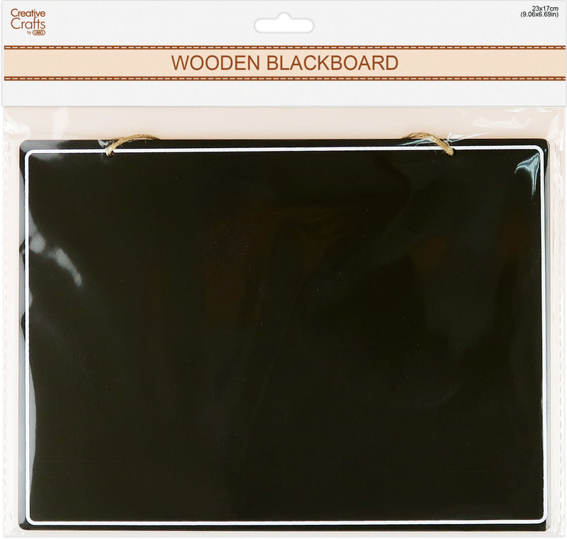 WOOD BLKBOARD RECTANGLE SIGN 23x17CM