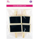 WOOD RECTANGLE CKBOARD CLIPS 7.2CM 4PC