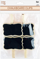 WOOD CHALK BOARD CLIPS 7.2CM 4PC