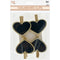 WOOD HEART CKBOARD CLIPS 7.2CM 4PC