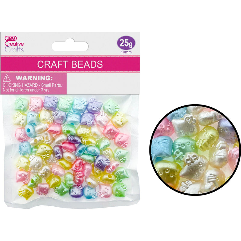 BEAD KITTY 10MM 25G MIX COLOR