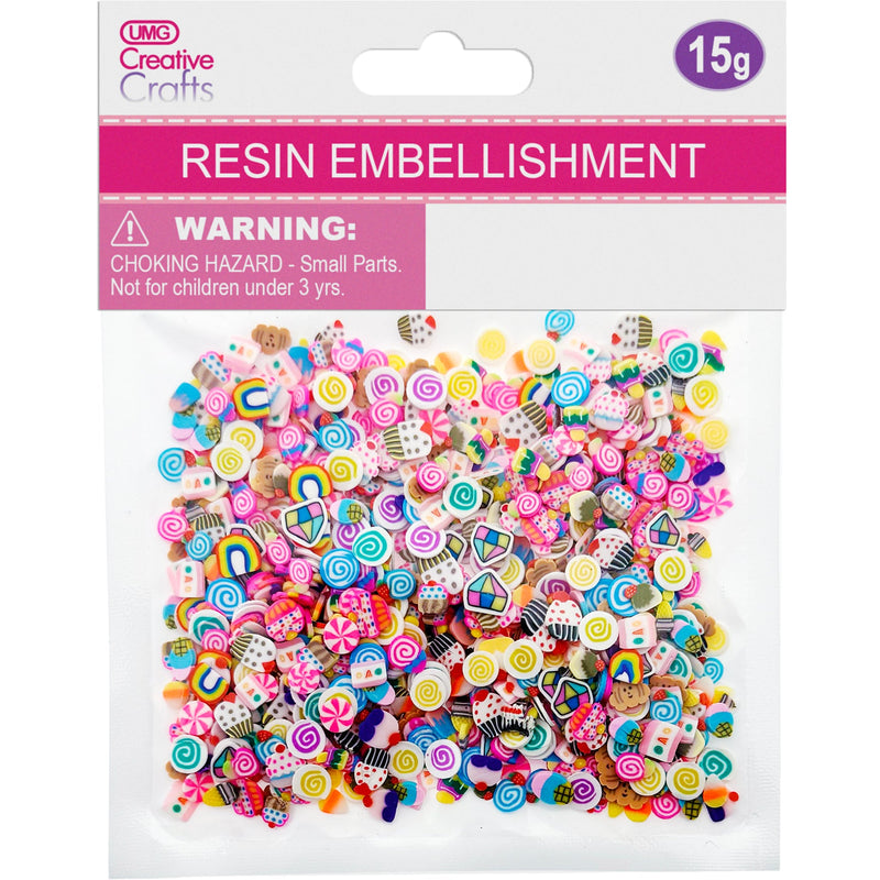 RESIN SHAPE CAKE 15G MIXED ASSORTED