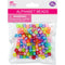 ALPHABET BEADS SQUARE 25G COLOR BG