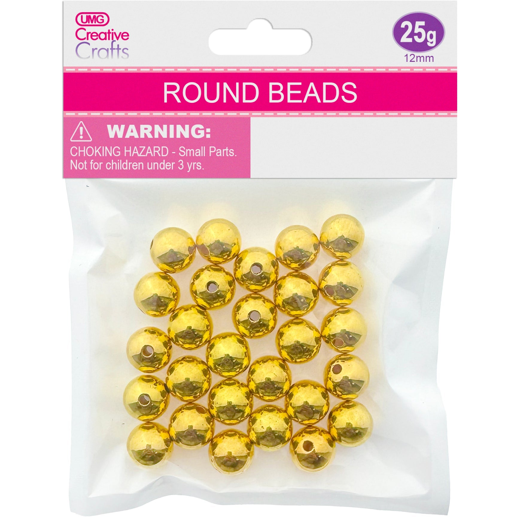 ROUND BEADS #12 METALLIC GOLD 25G