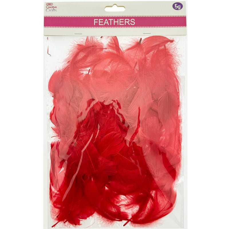 FEATHERS 5-8CM-5G RED