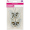 BUTTERFLY CLIP EMB SILVER 2PC 8CM