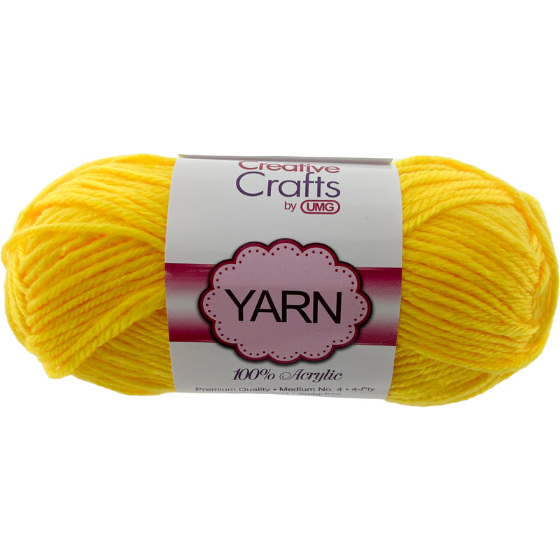 YARN, ACRYLIC (LEMON) 2OZ