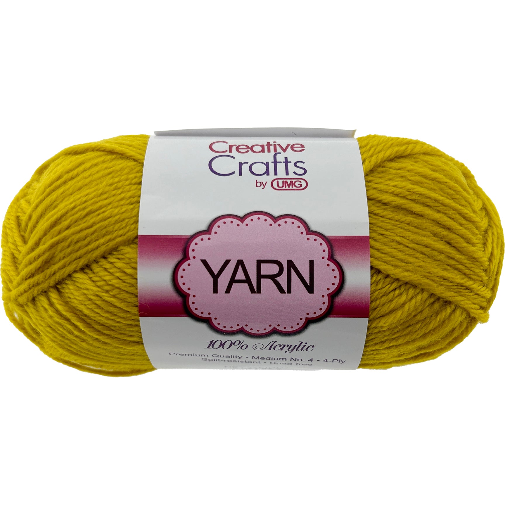 YARN, ACRYLIC (MUSTARD) 2OZ #4 MD 4-STRAND