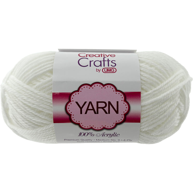 YARN, ACRYLIC (WHITE) 2OZ