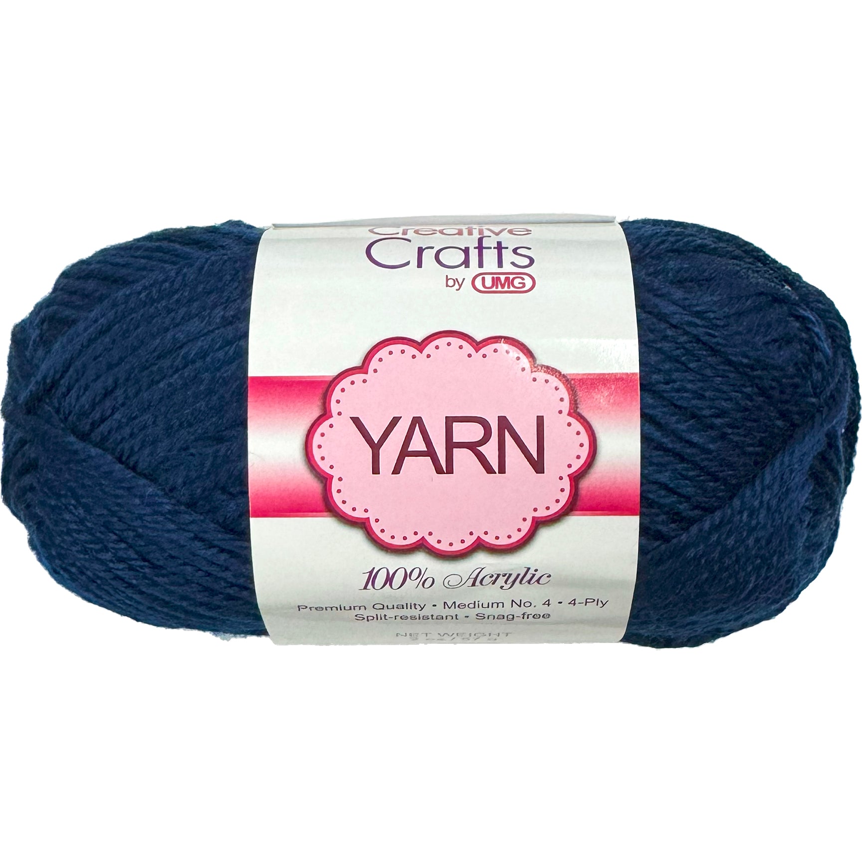 YARN, ACRYLIC (NAVY BLUE) 2OZ #4 MD 4-STRAND