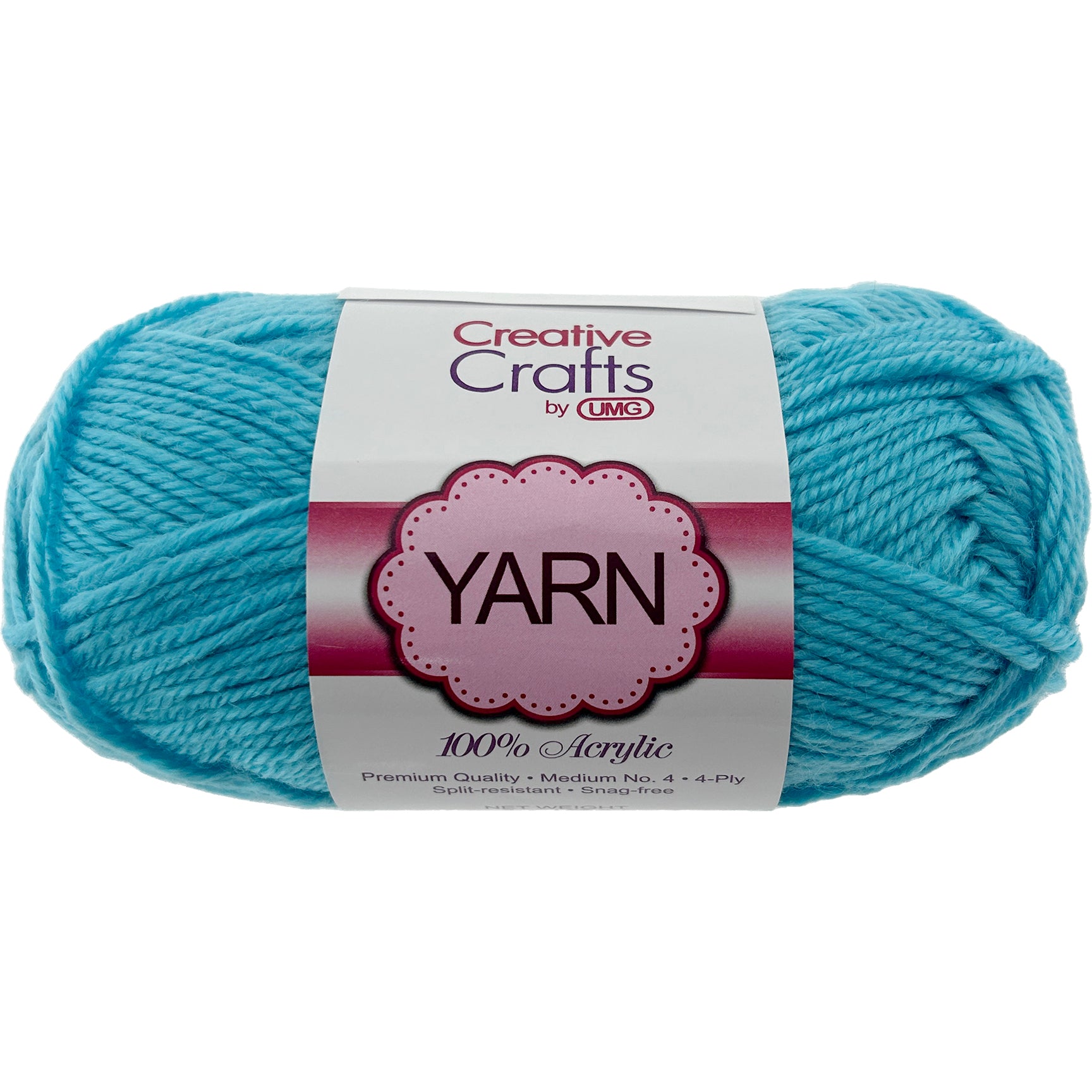 YARN, ACRYLIC (SKY BLUE) 2OZ #4 MD 4-STRAND