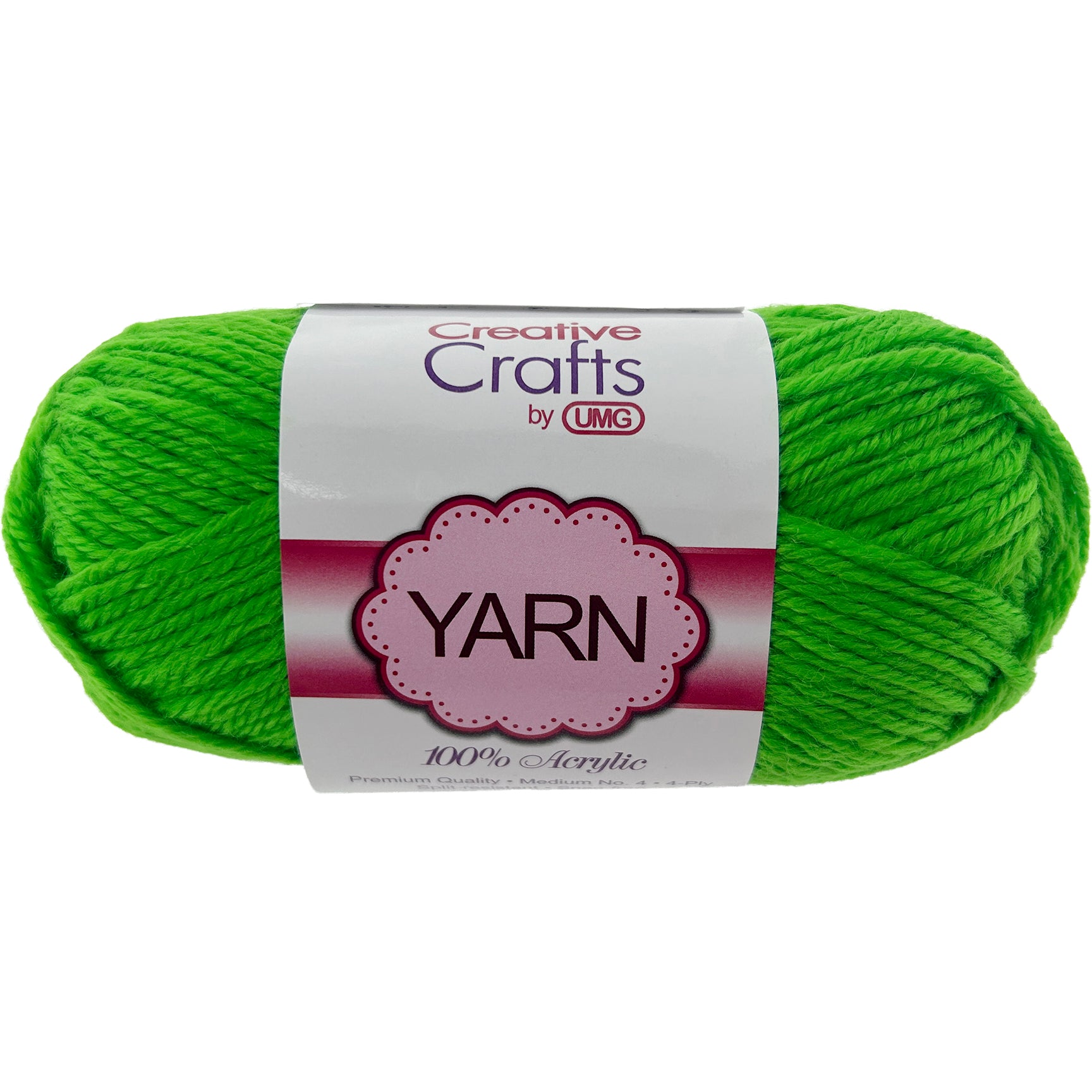 YARN, ACRYLIC (GREEN) 2OZ #4 MD 4-STRAND