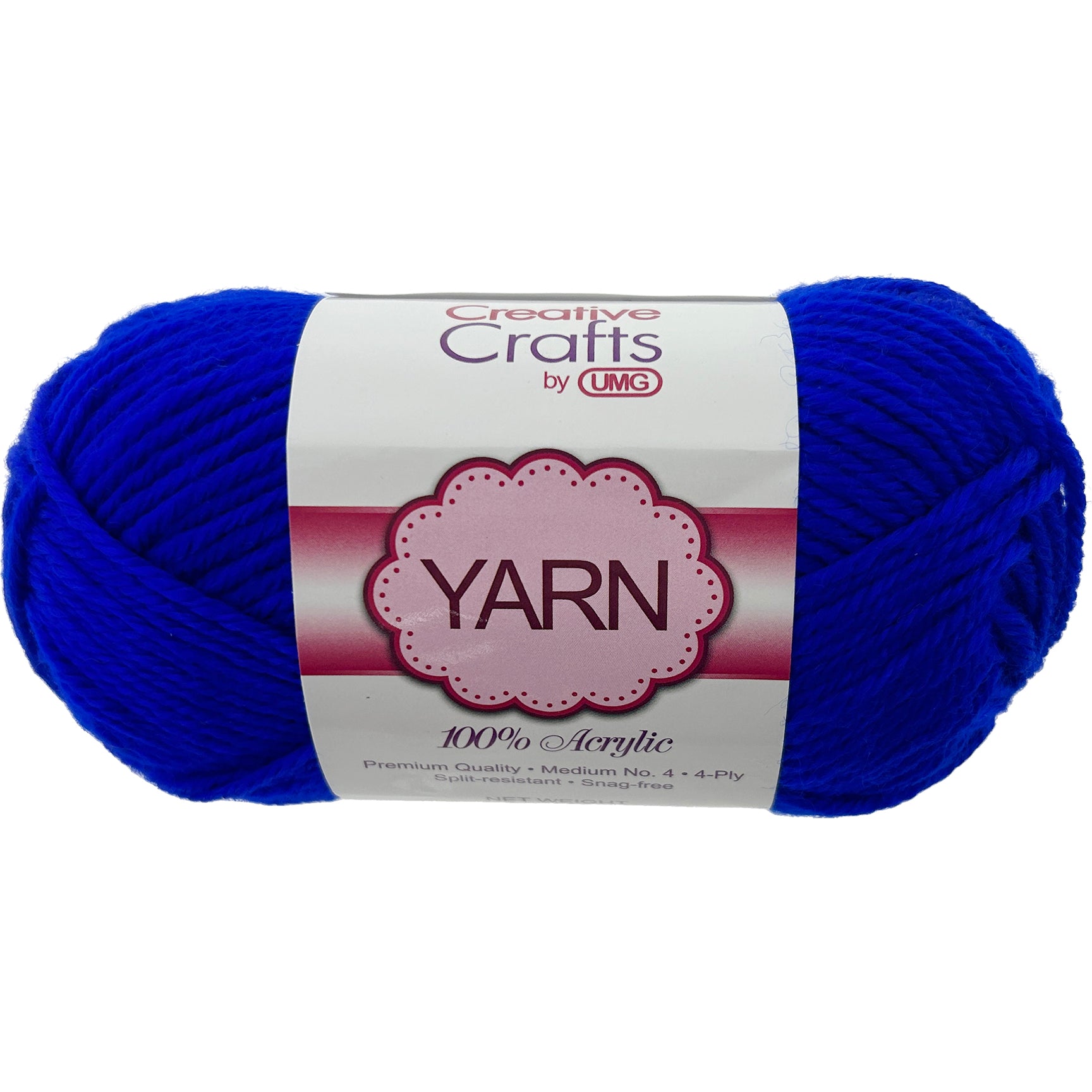 YARN, ACRYLIC (ROYAL BLUE) 2OZ #4 MD 4-STRAND