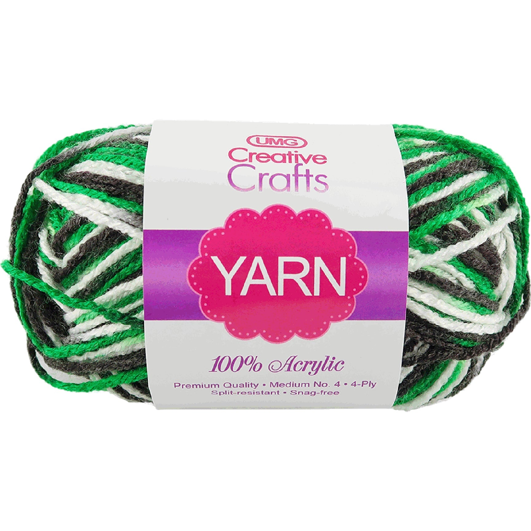 YARN, ACRYLIC MULTICOLOR (JUNGLE) 2OZ #4 MD 4-STRAND