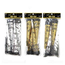 PARTY HORN "HAPPY NEW YEAR" BLK&GLD; 4PCS