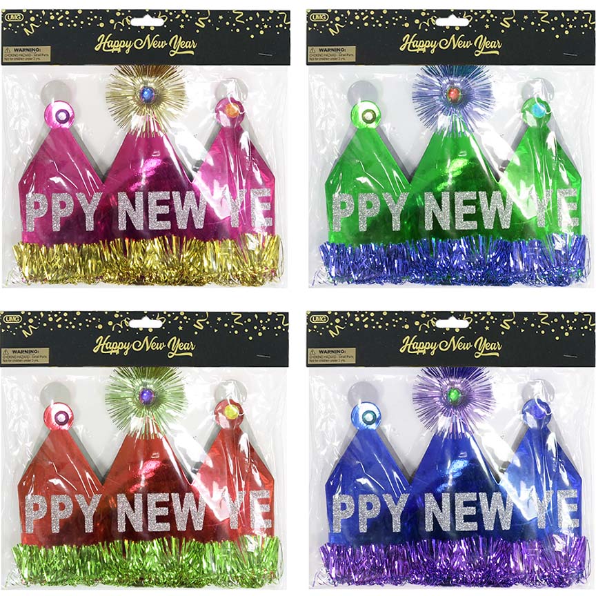 CROWN "HAPPY NEW YR" ASSTD COLORS