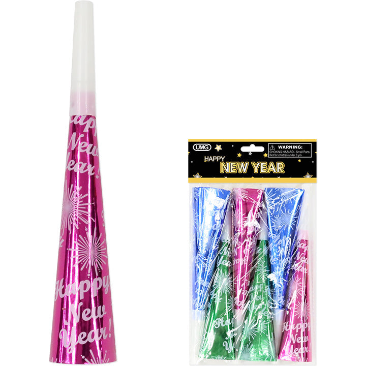 HORN "HAPPY NEW YR"; ASSTD 6PCS