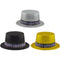 HAT GLITTER W/ BAND (BLK/SLVR/GLD")