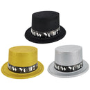 HAPPY NEW YEAR HAT BLACK STRIP 3ASTD