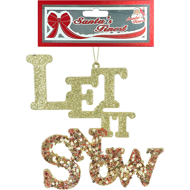 LET IT SNOW ORN W/ SEQUINS TRD