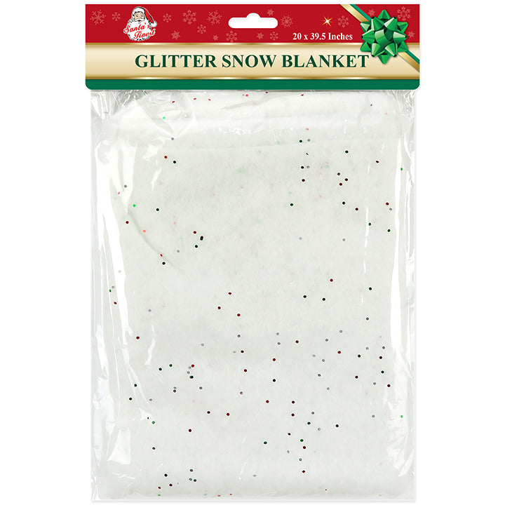 GLITTER SNOW BLANKET 32*40IN