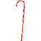 CANDY CANE 32IN; RED/WHITE TRANSPARENT