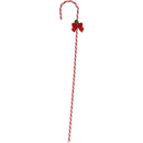 CANDY CANE 31IN W/ BOW; RED/WHITE